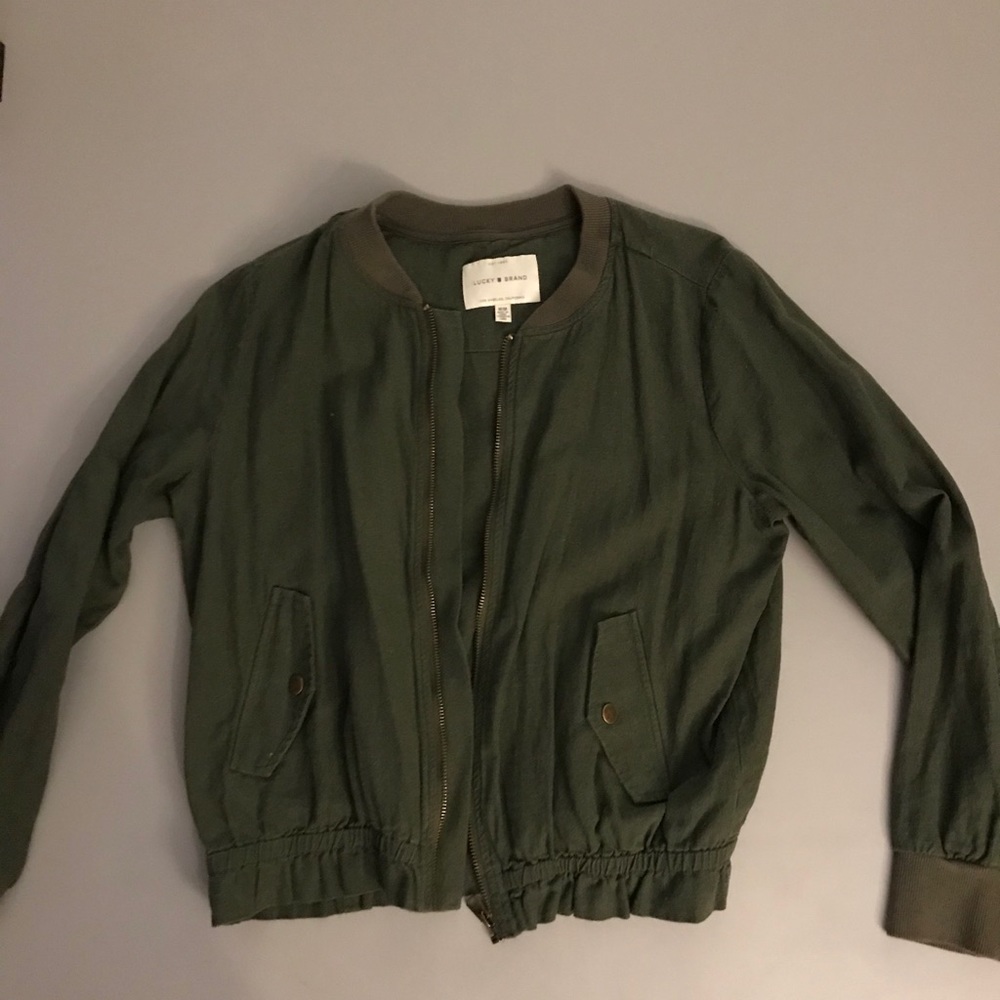Lucky Brand linen bomber